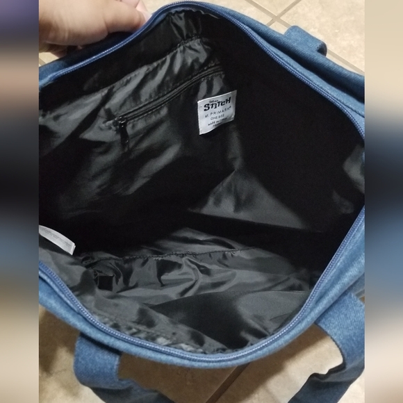 Disney Lilo and Stitch Denim Winking Stitch Tote Bag - Picture 4 of 4